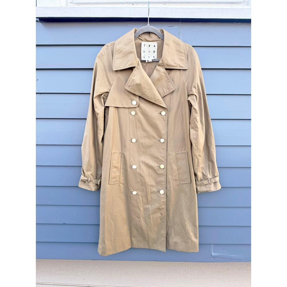 NWOT TRADEMARK Waxed Cotton Trench Coat Small S